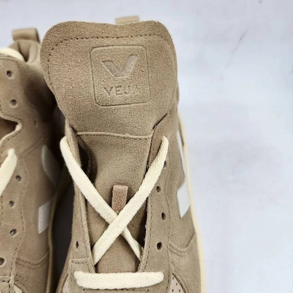 VEJA V-15 Suede Leather Sneakers Men's EU 41/US 8 Dune Pierre